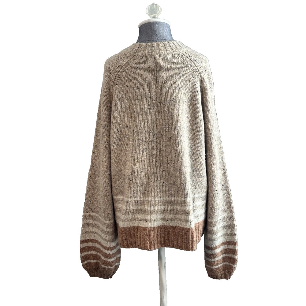 NWT SmartWool Womens Cozy Lodge Ombré Sweater XL Merino Wool Blend Neutral Layer - Picture 4 of 14